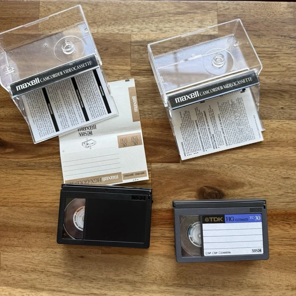 Maxwell VHS-C TC-30 HGX-Gold Premium High Grade Video Tapes 2 Pack‎ And TC30HG